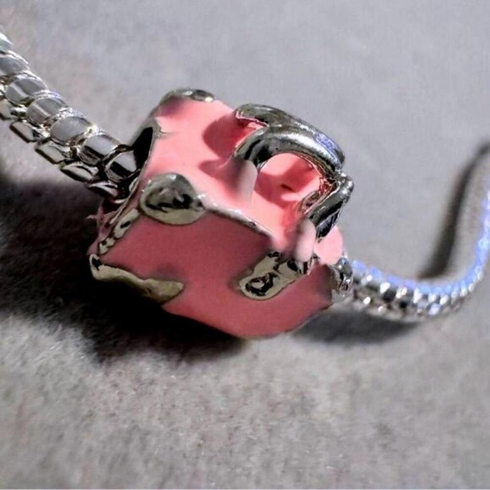 Pink Travel Bag‎ Charm fits PANDORA - Picture 2 of 8